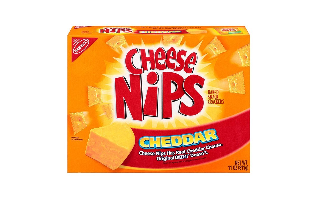 Nabisco Cheese Nips Cheddar, Baked Snack Crackers   Box  311 grams